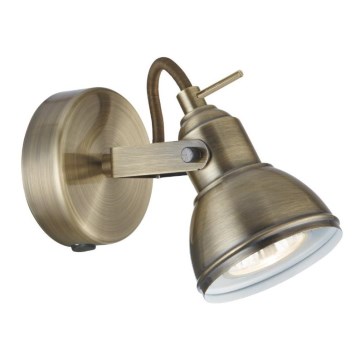 Searchlight - Väggspotlight FOCUS 1xGU10/50W/230V mässing