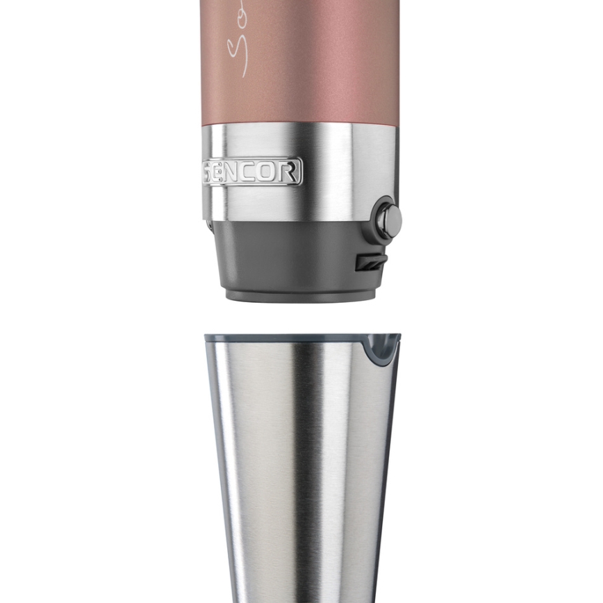 Sencor - Stavmixer 4-i-1 1200W/230V rostfritt stål/roséguld