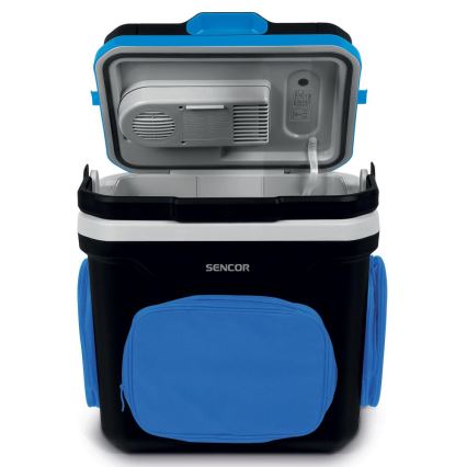 Sencor - Bärbar Bilkylskåp 24 l 60W/12V/230V svart/blå