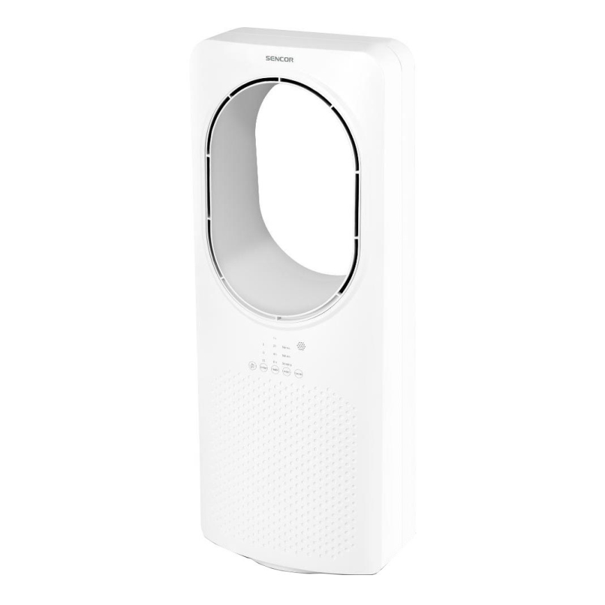 Sencor - Bladfri golvfläktar 50W/230V vit + fjärrkontroll
