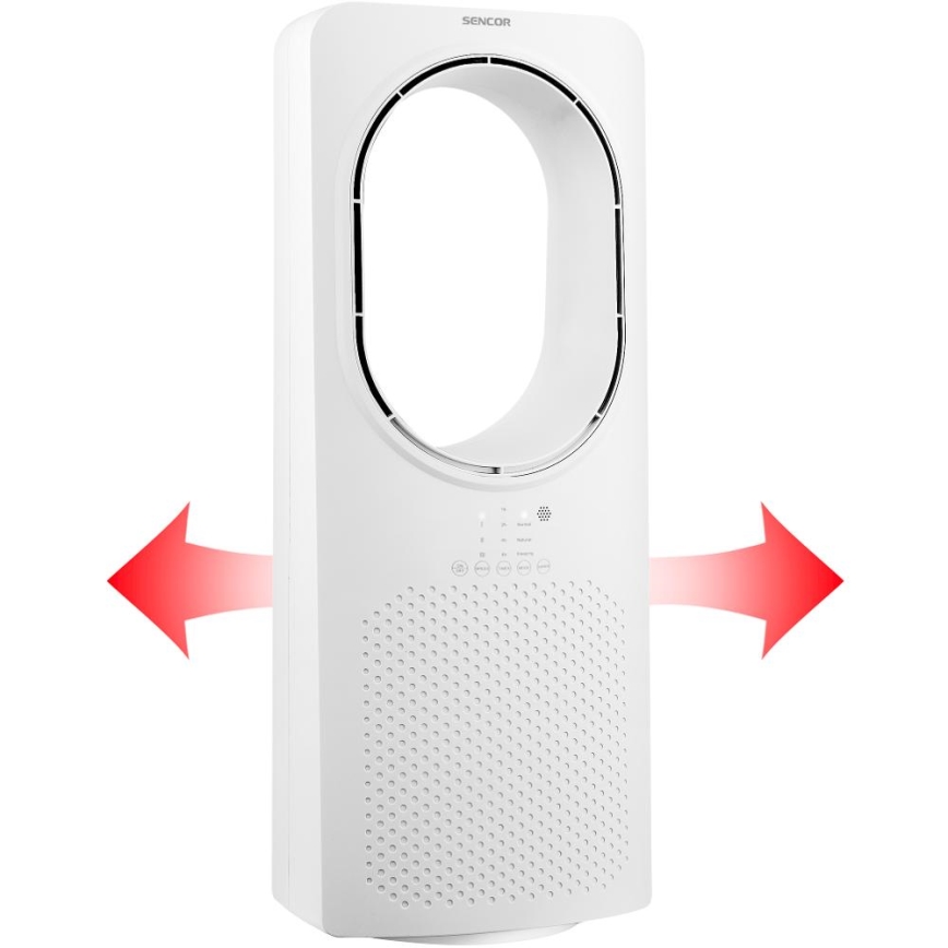 Sencor - Bladfri golvfläktar 50W/230V vit + fjärrkontroll
