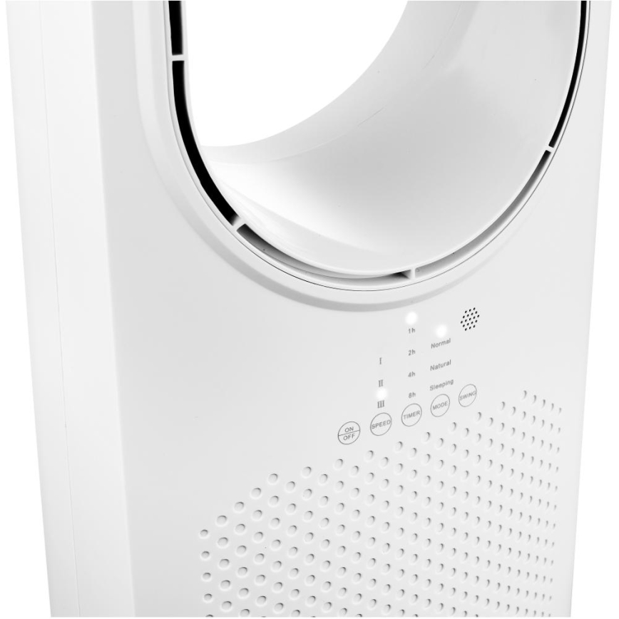 Sencor - Bladfri golvfläktar 50W/230V vit + fjärrkontroll