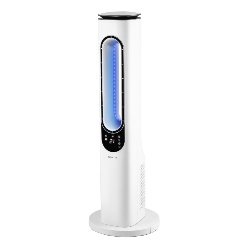Sencor - Bladfri tornfläkt 50W/230V vit + fjärrkontroll