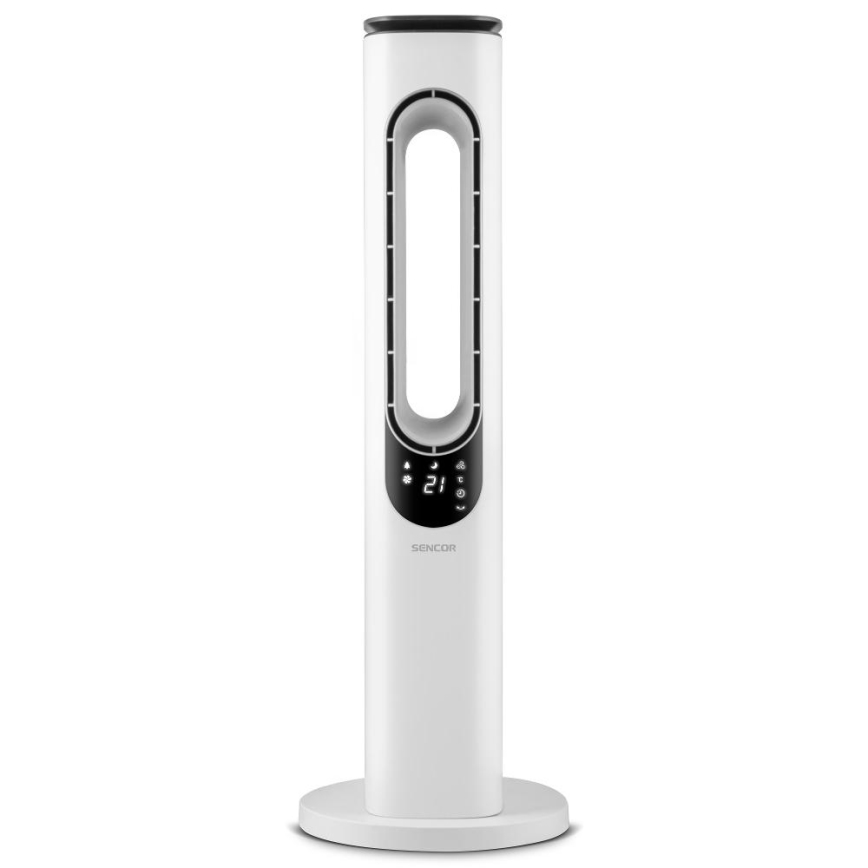 Sencor - Bladfri tornfläkt 50W/230V vit + fjärrkontroll