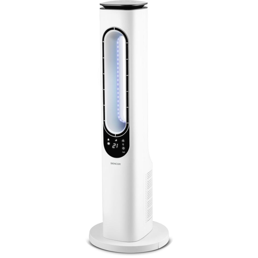 Sencor - Bladfri tornfläkt 50W/230V vit + fjärrkontroll