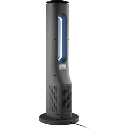 Sencor - Bladlös tornfläkt med keramisk värme 1200/2000 W/230 V, antracit + fjärrkontroll