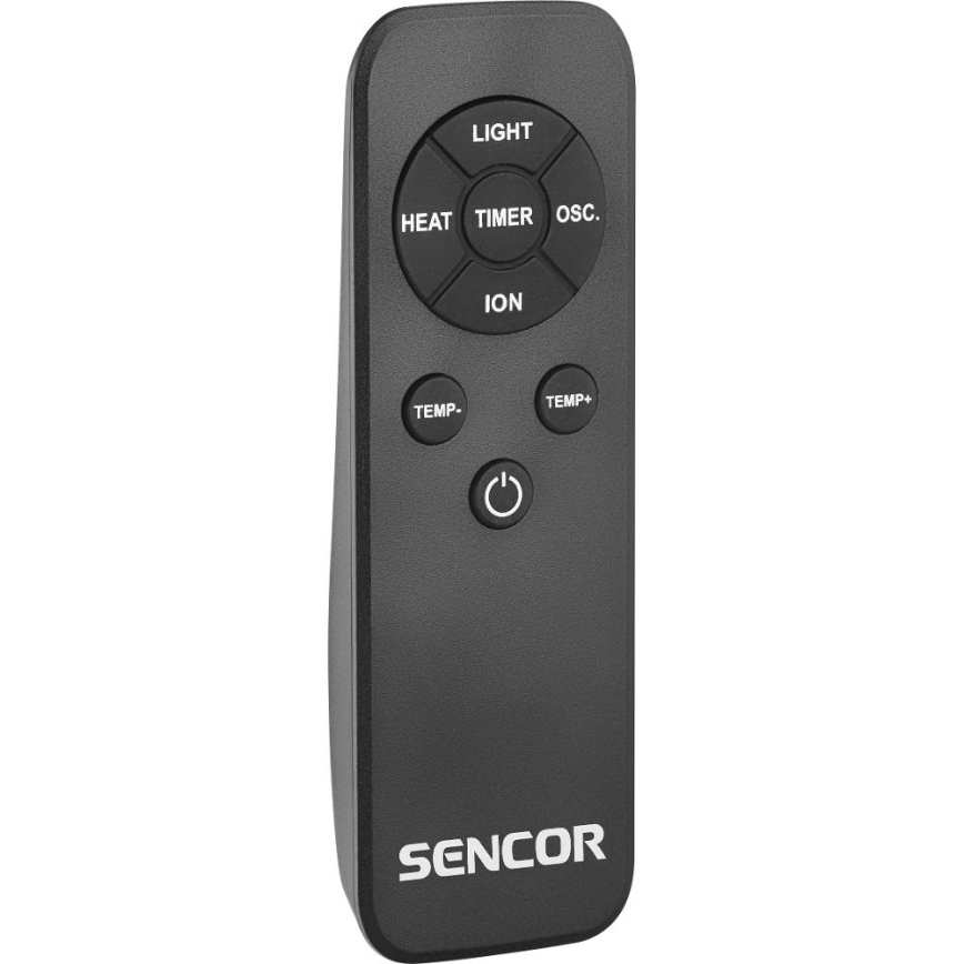 Sencor - Bladlös tornfläkt med keramisk värme 1200/2000 W/230 V, antracit + fjärrkontroll