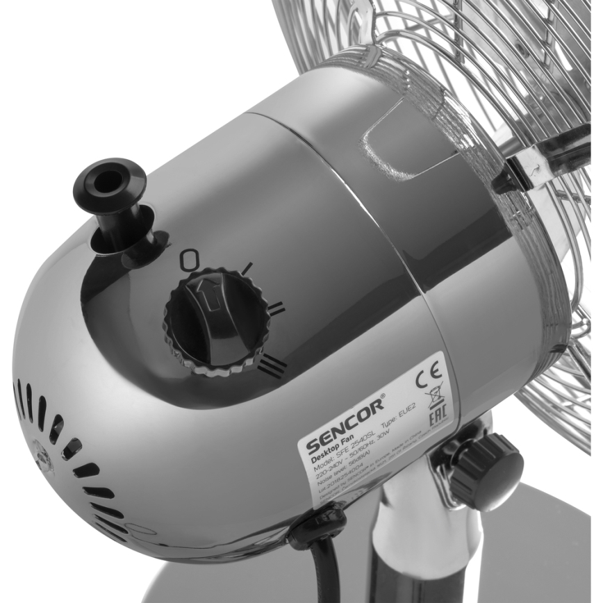 Sencor - Bordsfläkt 30W/230V glansig krom