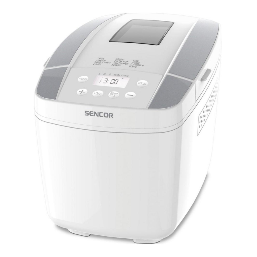 Sencor - Brödbakmaskin med LCD-skärm 800W/230V