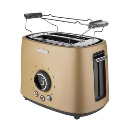Sencor - Brödrost med två fack och värmeplatta 1000W/230V beige