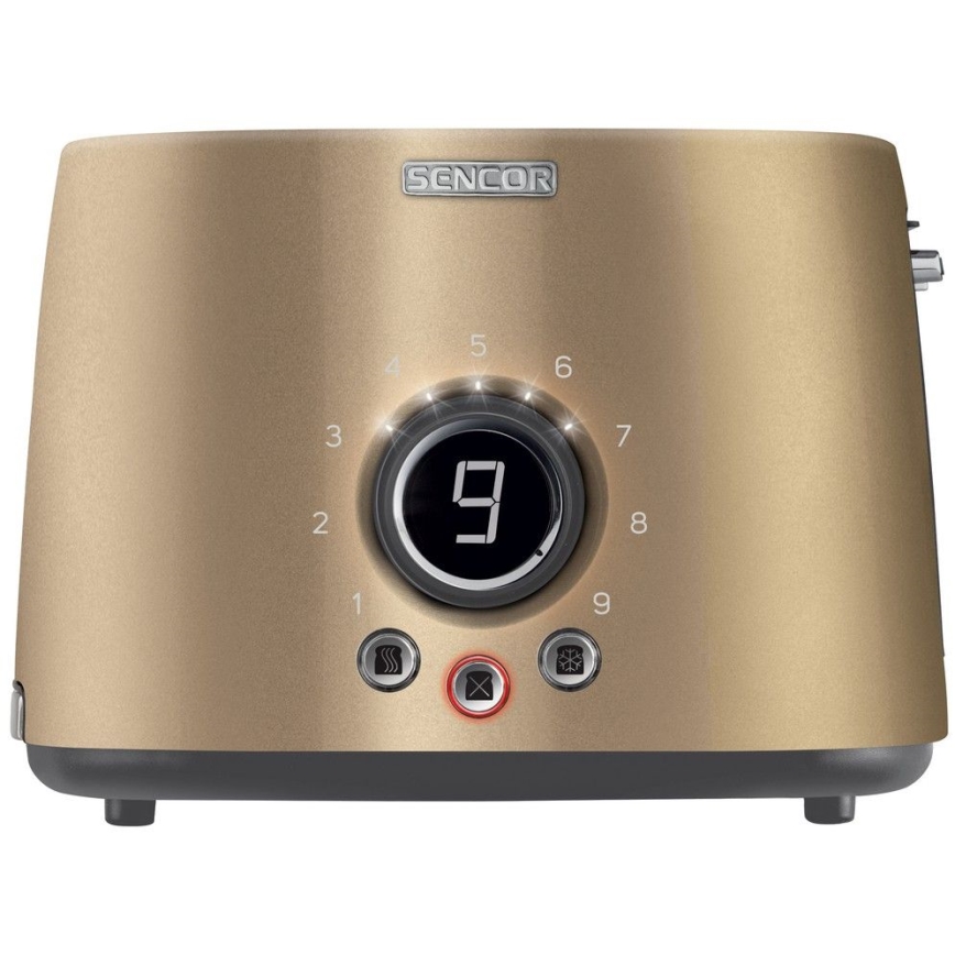 Sencor - Brödrost med två fack och värmeplatta 1000W/230V beige