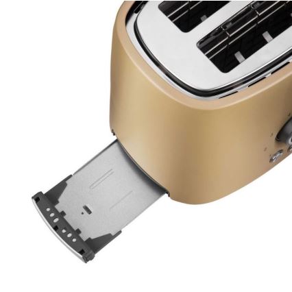 Sencor - Brödrost med två fack och värmeplatta 1000W/230V beige