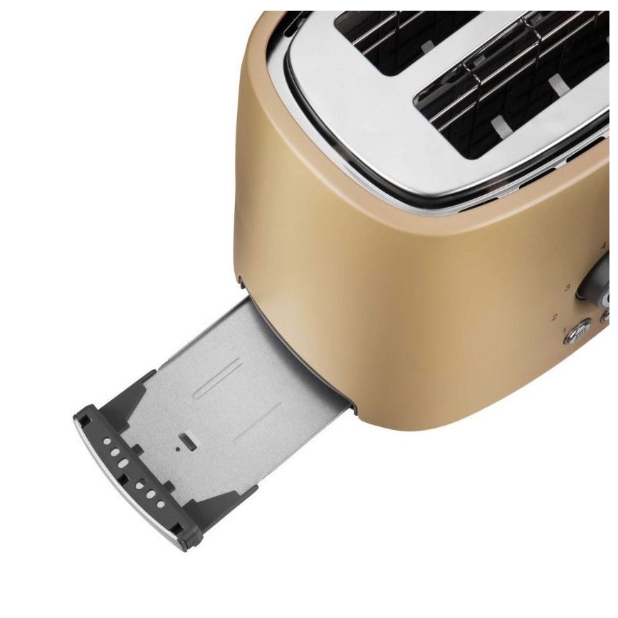 Sencor - Brödrost med två fack och värmeplatta 1000W/230V beige