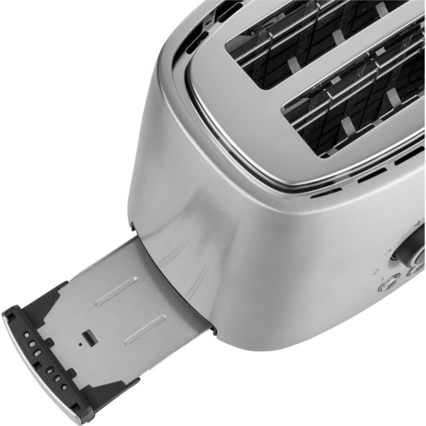 Sencor - Brödrost med två fack och värmeplatta 1000W/230V silver