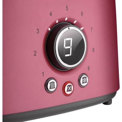 Sencor - Brödrost med 2 fack och värmegaller 1000W/230V rosa