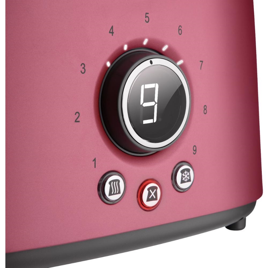 Sencor - Brödrost med 2 fack och värmegaller 1000W/230V rosa