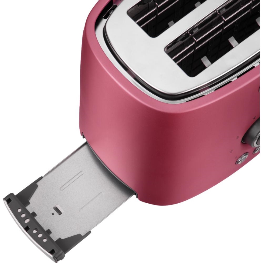 Sencor - Brödrost med 2 fack och värmegaller 1000W/230V rosa