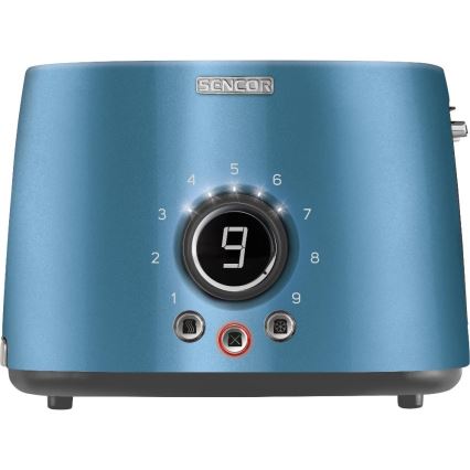 Sencor - Brödrost med två fack och värmegaller 1000W/230V blå
