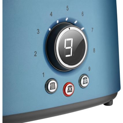 Sencor - Brödrost med två fack och värmegaller 1000W/230V blå