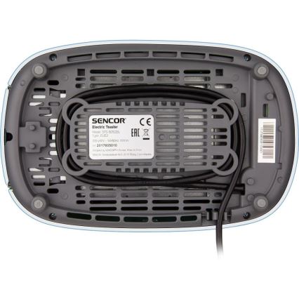 Sencor - Brödrost med två fack och värmegaller 1000W/230V blå