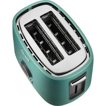 Sencor - Brödrost med två fack och värmehylla 1000W/230V mintgrön