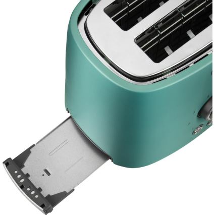 Sencor - Brödrost med två fack och värmehylla 1000W/230V mintgrön