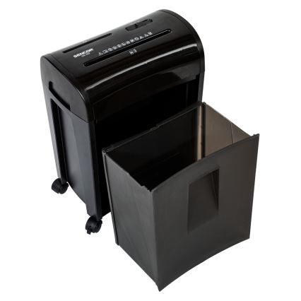Sencor - CD och Pappersförstörare A4 volym 14 l 230V svart