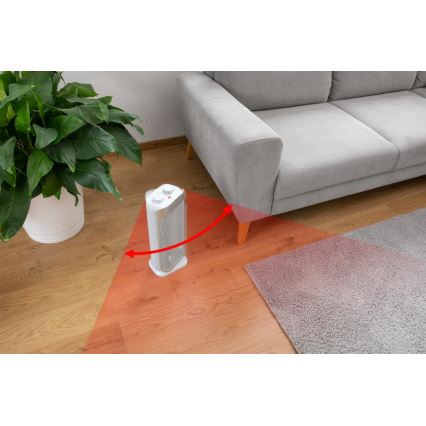 Sencor - Ceramisk fläkt med värmefunktion och termostat 1000/2000W/230V