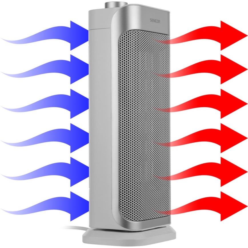 Sencor - Ceramisk fläkt med värmefunktion och termostat 1000/2000W/230V