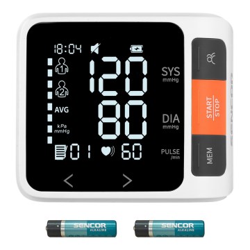 Sencor - Digital blood tryckmätare 2xAAA