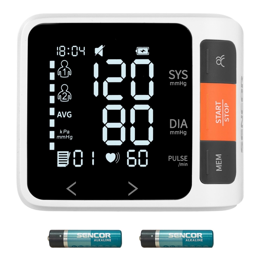 Sencor - Digital blood tryckmätare 2xAAA