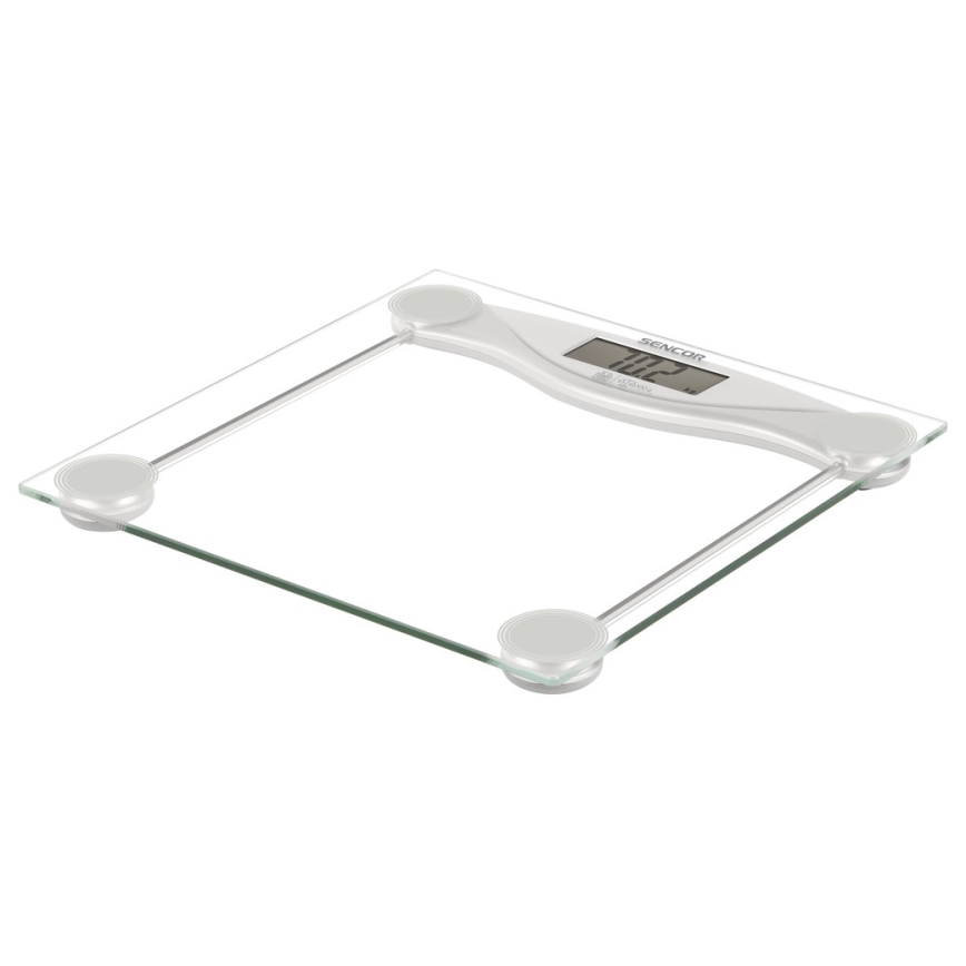 Sencor - Digital personvåg med LCD-skärm 1xCR2032