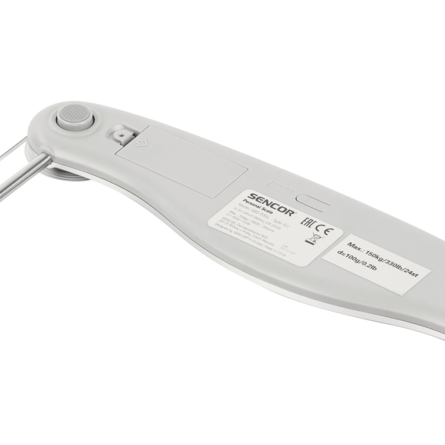 Sencor - Digital personvåg med LCD-skärm 1xCR2032