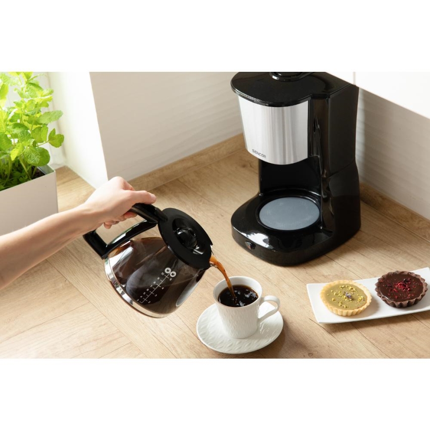 Sencor - Dropp kaffebryggare 1,25 l 1000W/230V