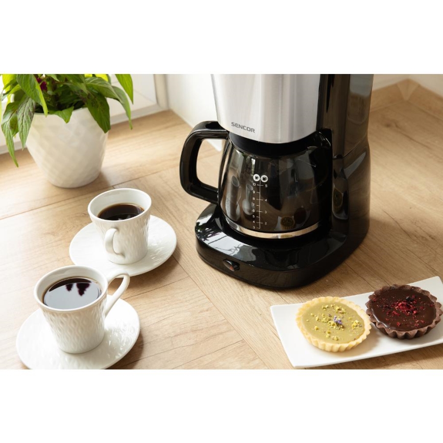 Sencor - Dropp kaffebryggare 1,25 l 1000W/230V