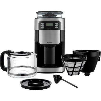 Sencor - Dropp kaffebryggare 1,5 l med LCD display 900W/230V