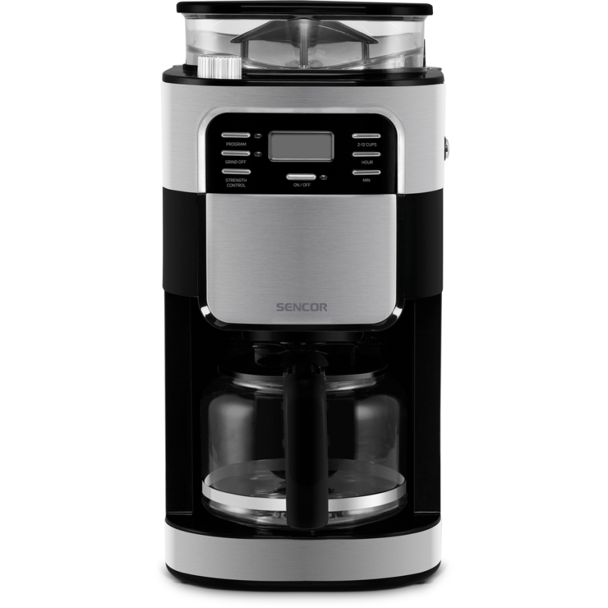 Sencor - Dropp kaffebryggare 1,5 l med LCD display 900W/230V