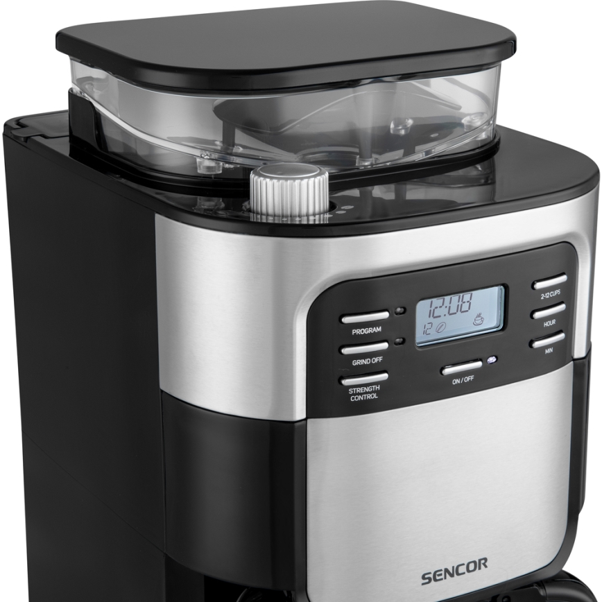 Sencor - Dropp kaffebryggare 1,5 l med LCD display 900W/230V