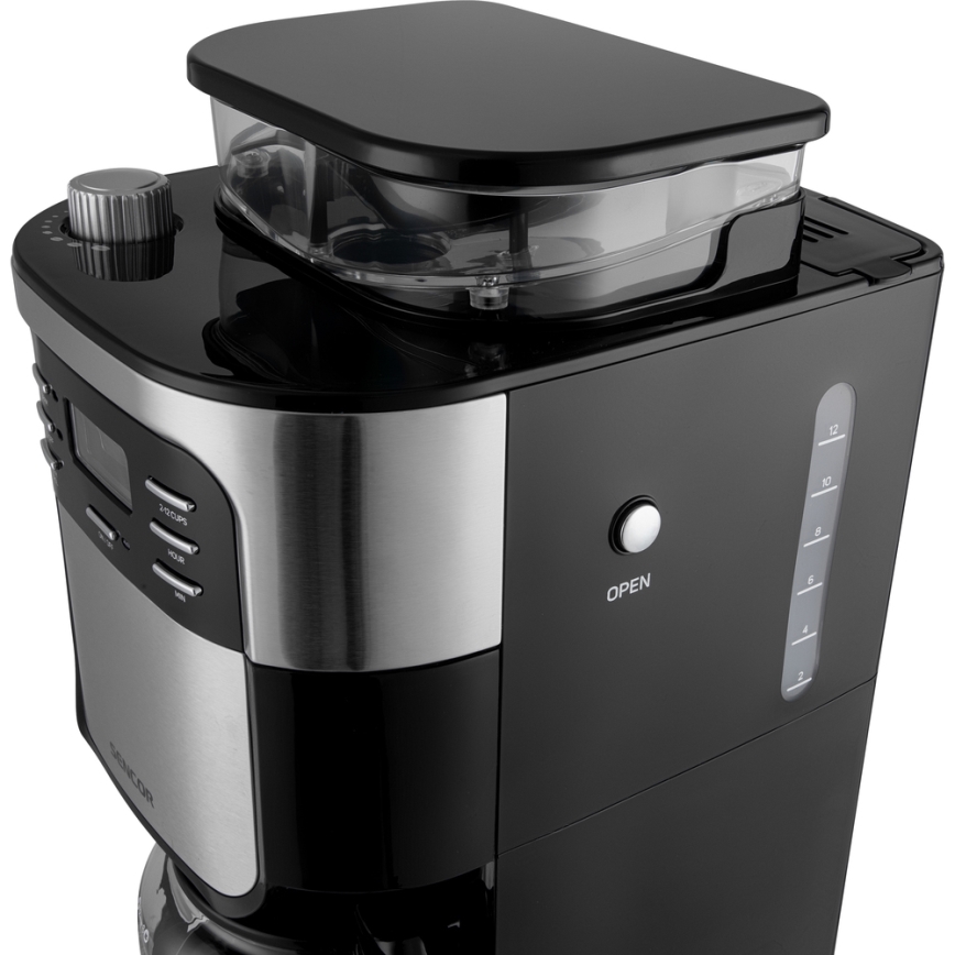 Sencor - Dropp kaffebryggare 1,5 l med LCD display 900W/230V