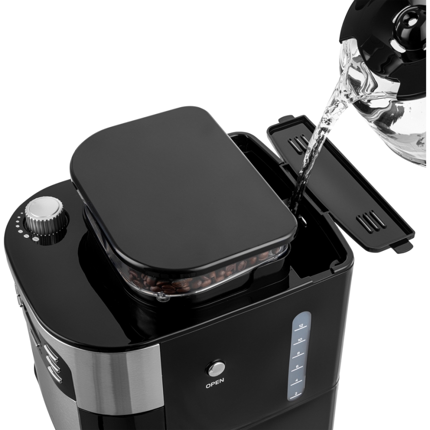 Sencor - Dropp kaffebryggare 1,5 l med LCD display 900W/230V
