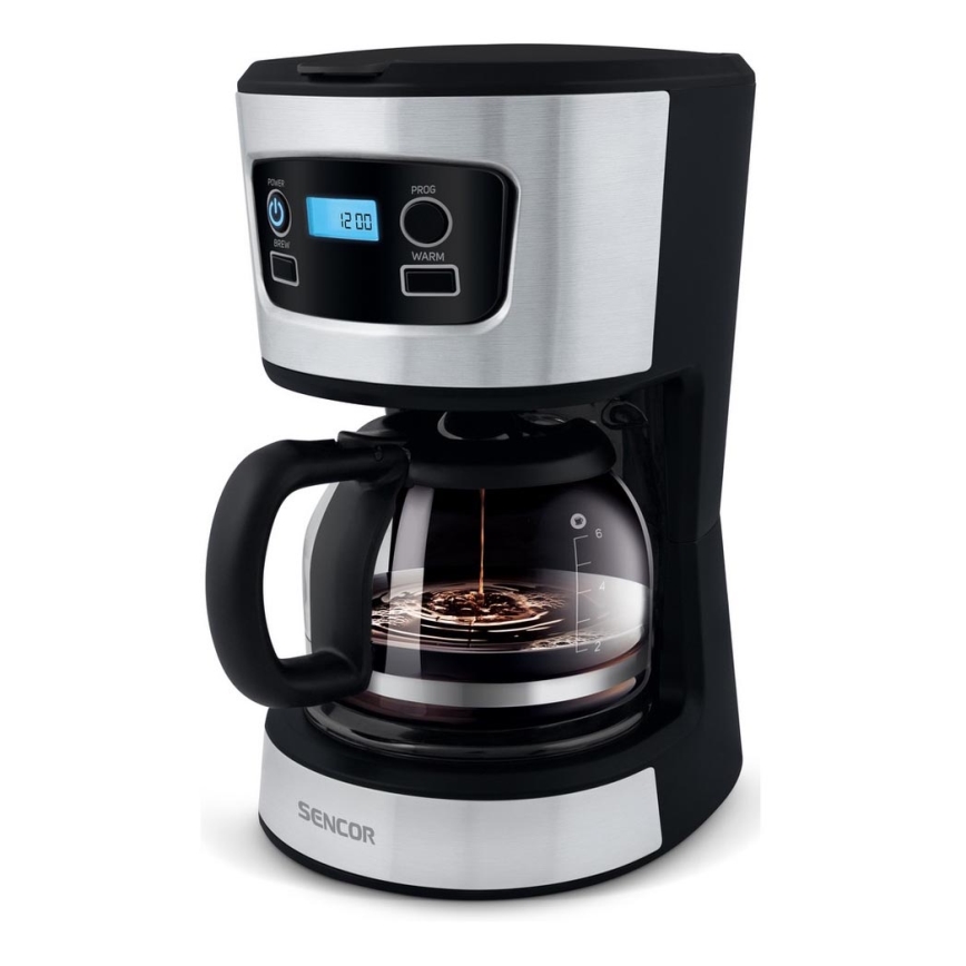 Sencor - Dropp kaffebryggare med LCD display 700W/230V
