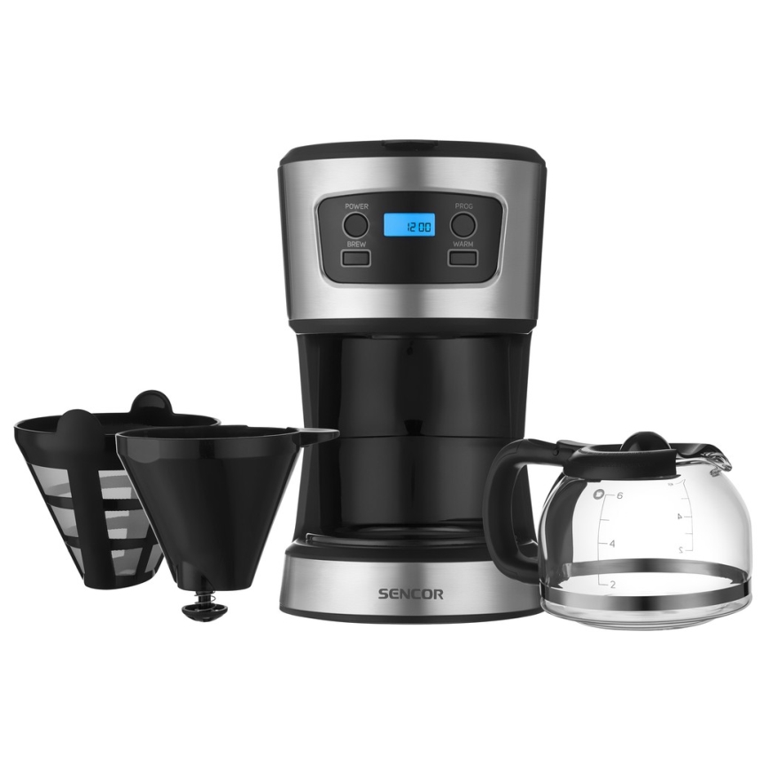 Sencor - Dropp kaffebryggare med LCD display 700W/230V