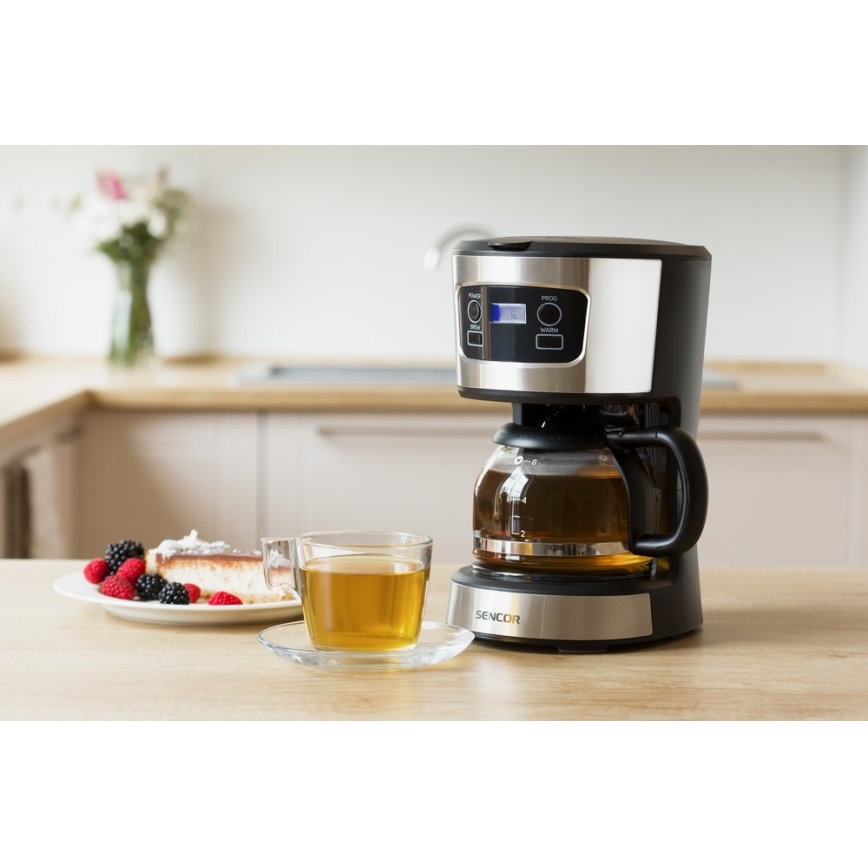 Sencor - Dropp kaffebryggare med LCD display 700W/230V