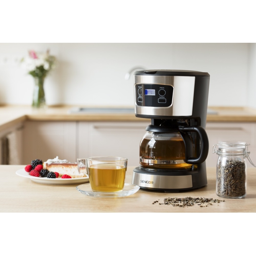 Sencor - Dropp kaffebryggare med LCD display 700W/230V