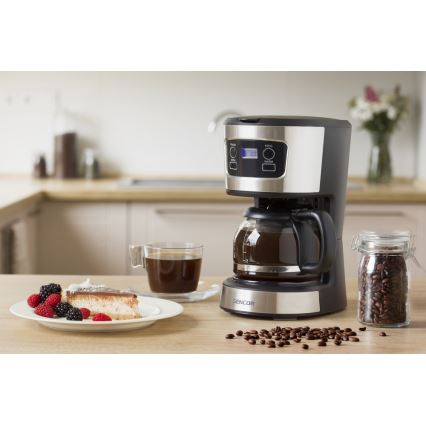 Sencor - Dropp kaffebryggare med LCD display 700W/230V