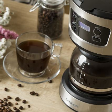 Sencor - Dropp kaffebryggare med LCD display 700W/230V