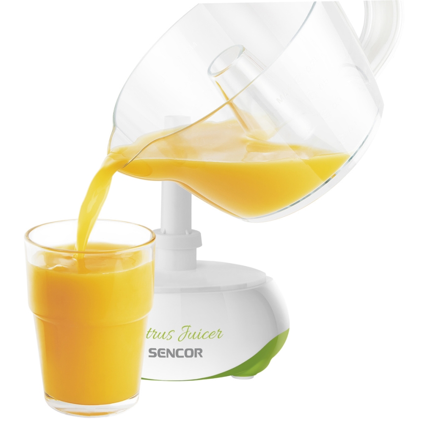 Sencor - Elektrisk citruspress 0,7 l 40W/230V vit /grön