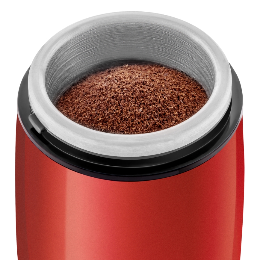 Sencor - Elektrisk kaffebönkvarn 60 g 150W/230V röd/matt krom