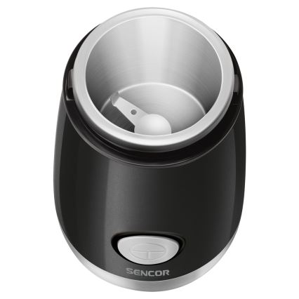 Sencor - Elektrisk kaffebönkvarn 60 g 150W/230V svart/matt krom