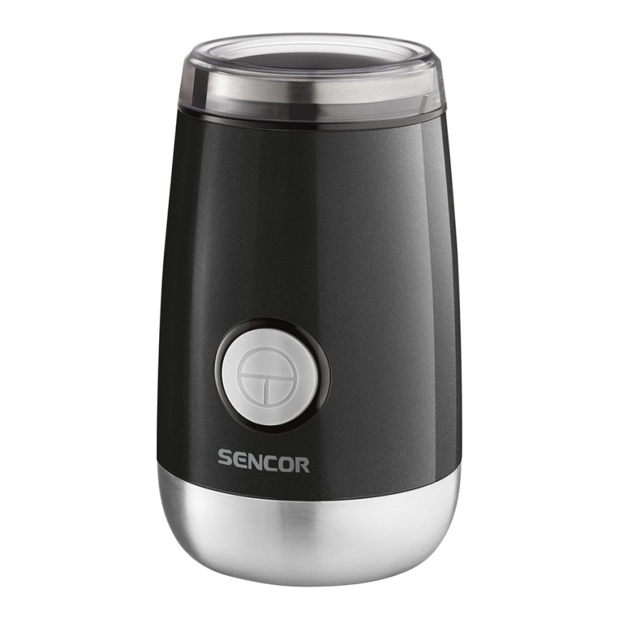 Sencor - Elektrisk kaffebönkvarn 60 g 150W/230V svart/matt krom